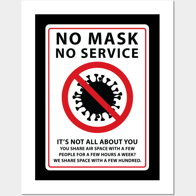 no mask no service shared air Wall Art by polisci